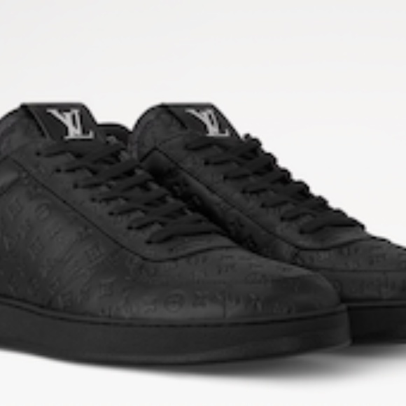 Louis Vuitton Rivoli Sneakers – Black Calf Leather with Monogram Embossing - Picture 3 of 4
